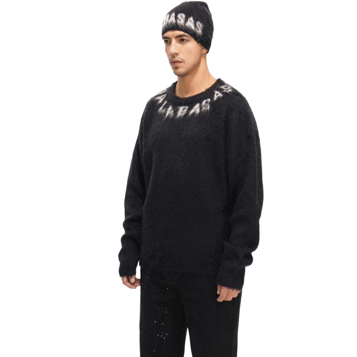 VALABASAS "FELIDAE" MOHAIR SWEATER - BLACK