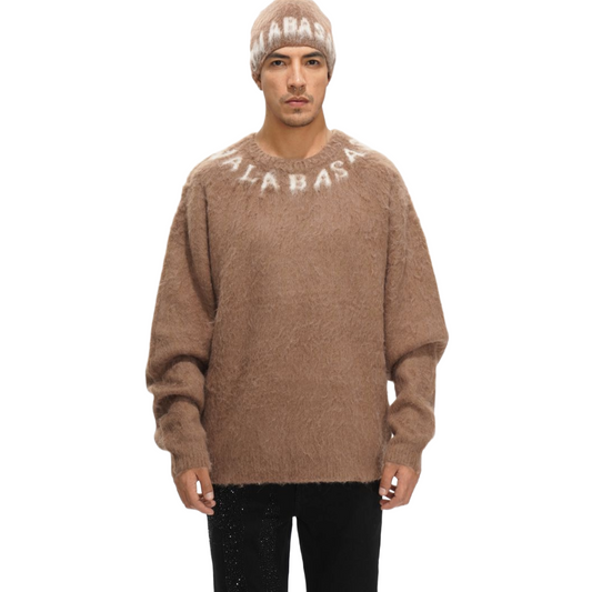 VALABASAS "FELIDAE" MOHAIR SWEATER - BROWN