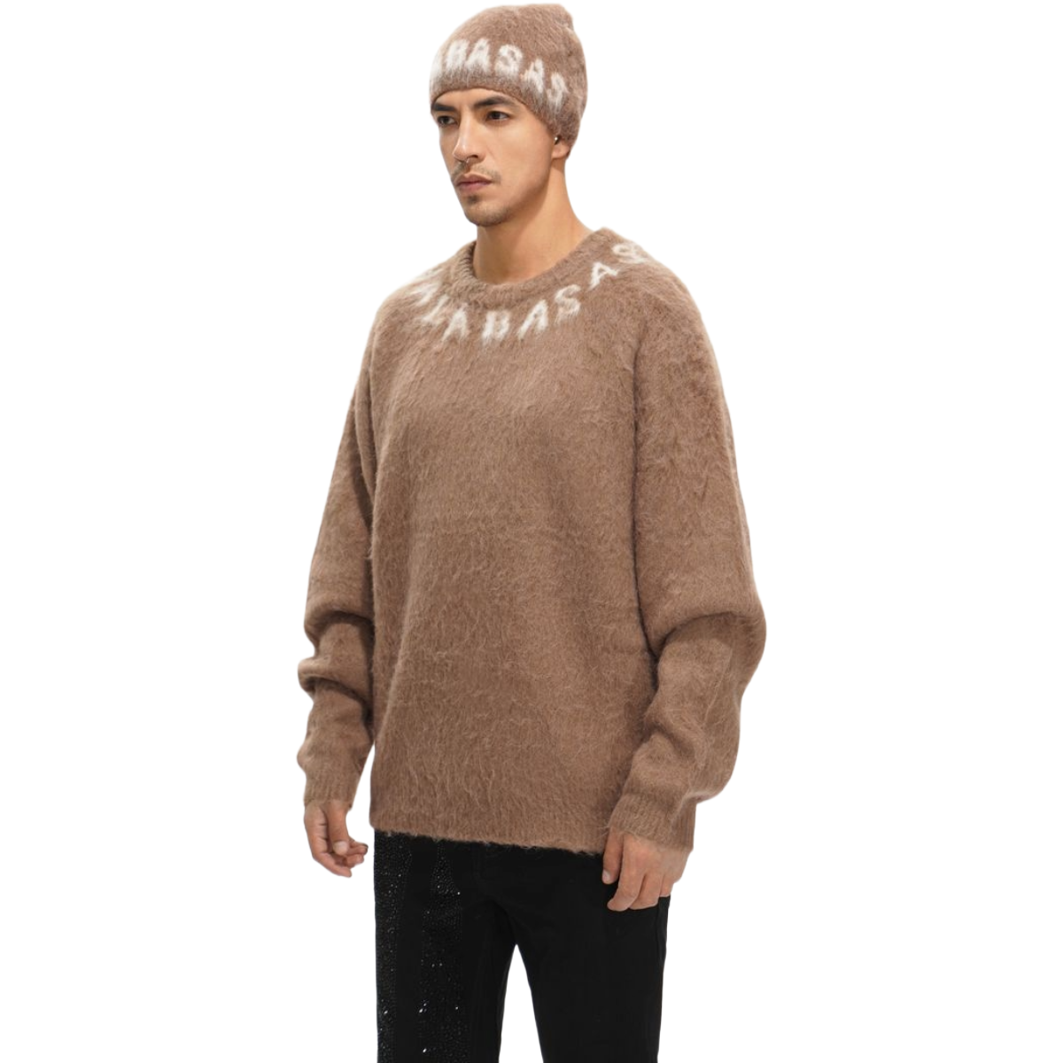 VALABASAS "FELIDAE" MOHAIR SWEATER - BROWN