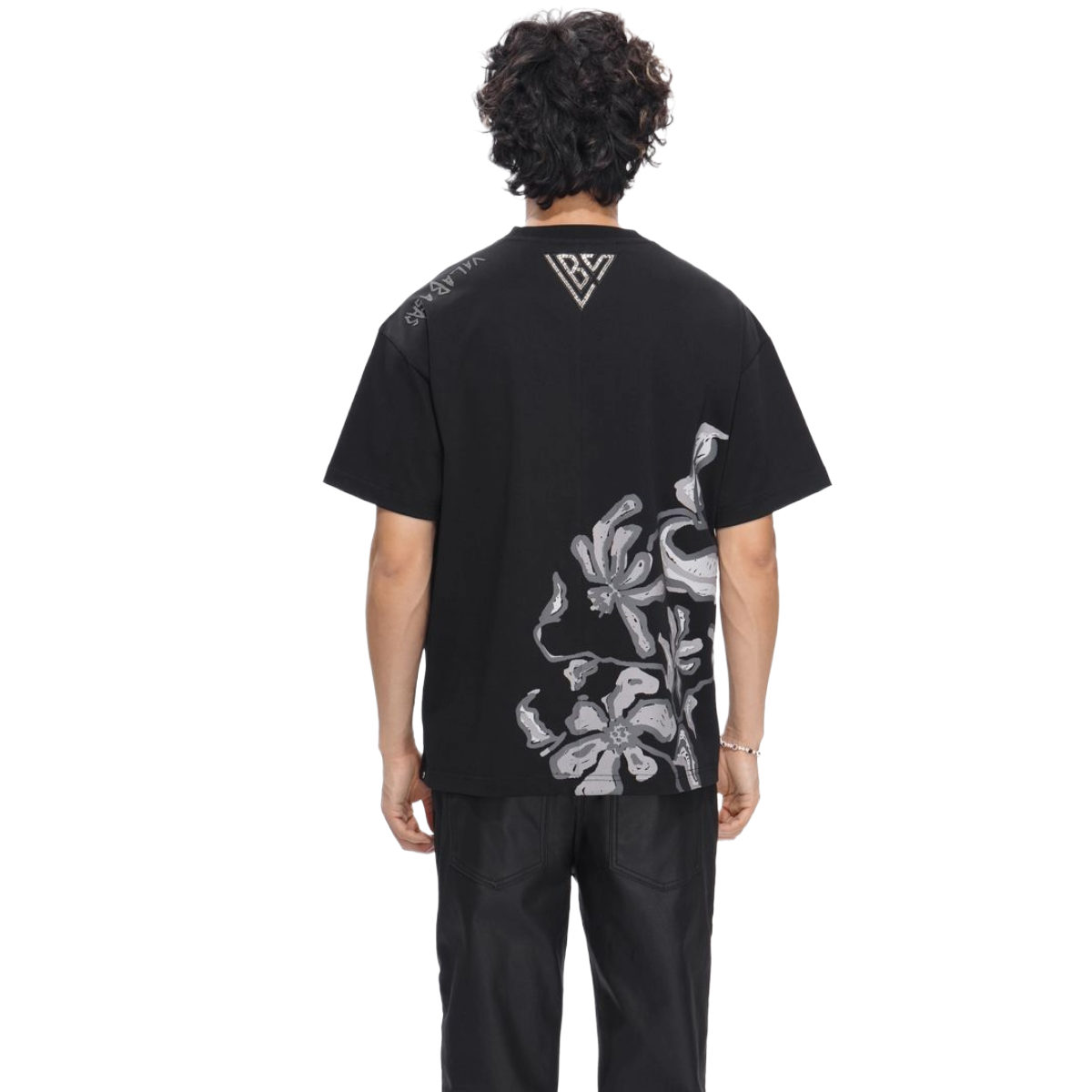 VALABASAS PLUCKED TEE - BLACK