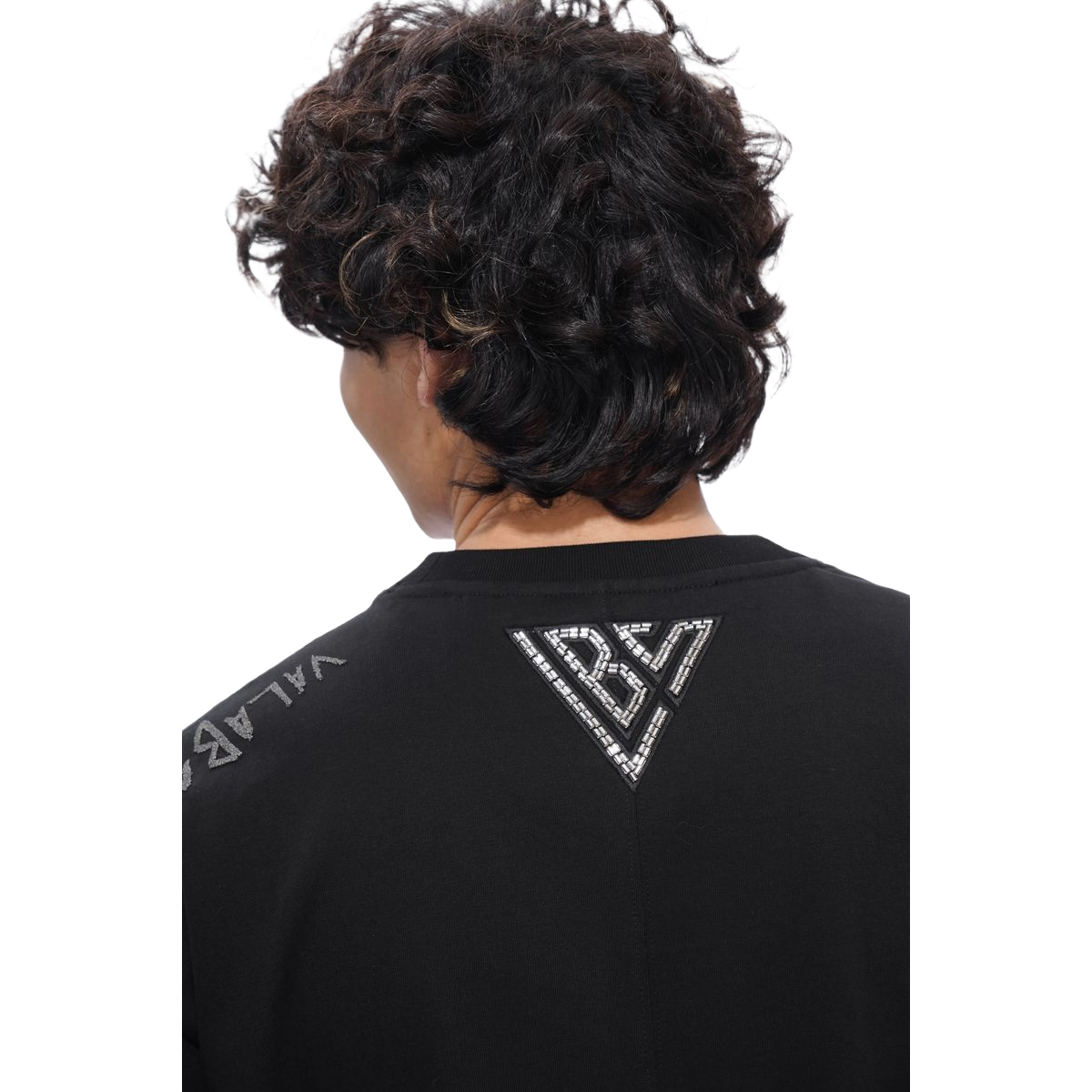 VALABASAS PLUCKED TEE - BLACK