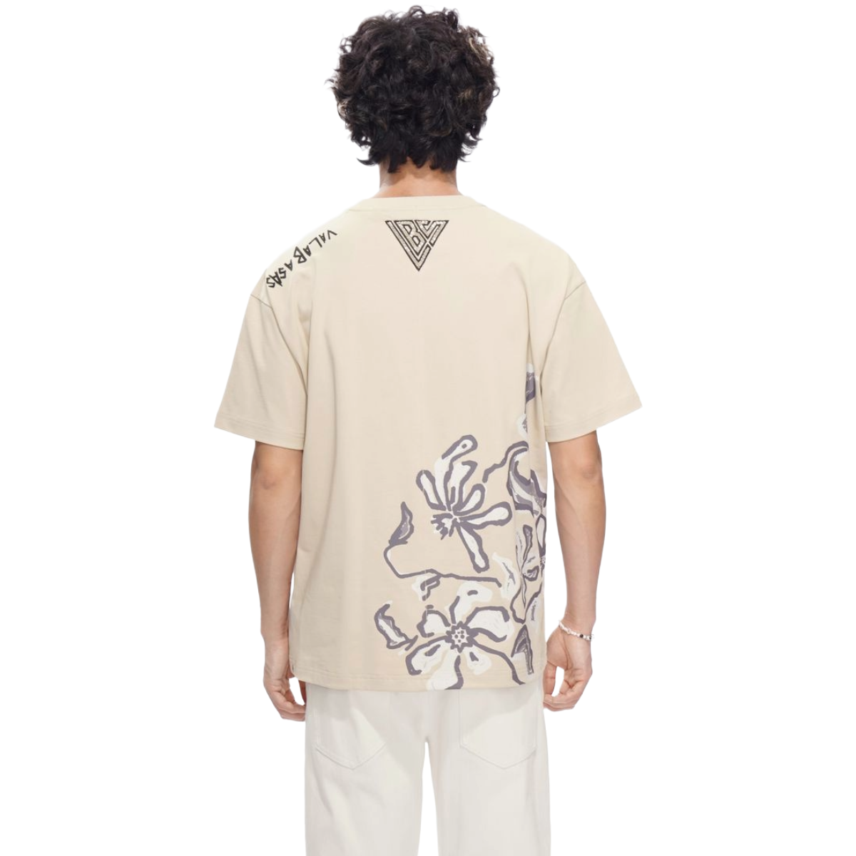 VALABASAS PLUCKED TEE - BEIGE