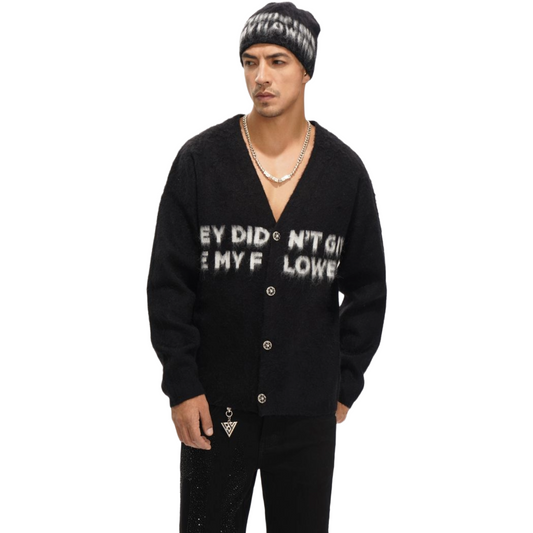 VALABASAS "GARDEN" MOHAIR SWEATER - BLACK