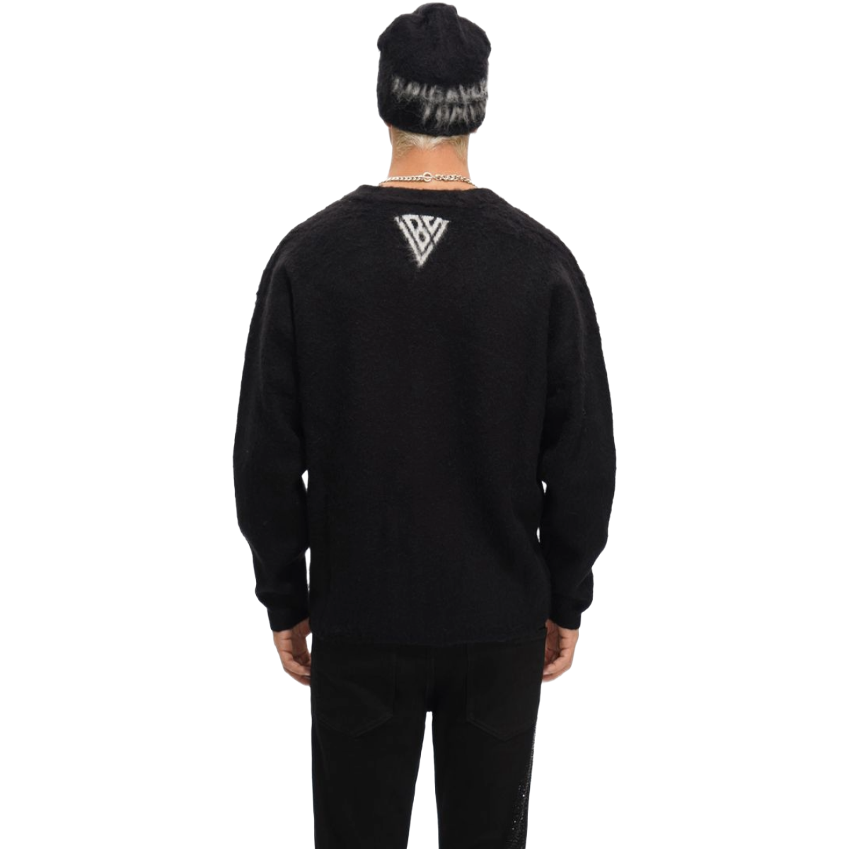 VALABASAS "GARDEN" MOHAIR SWEATER - BLACK