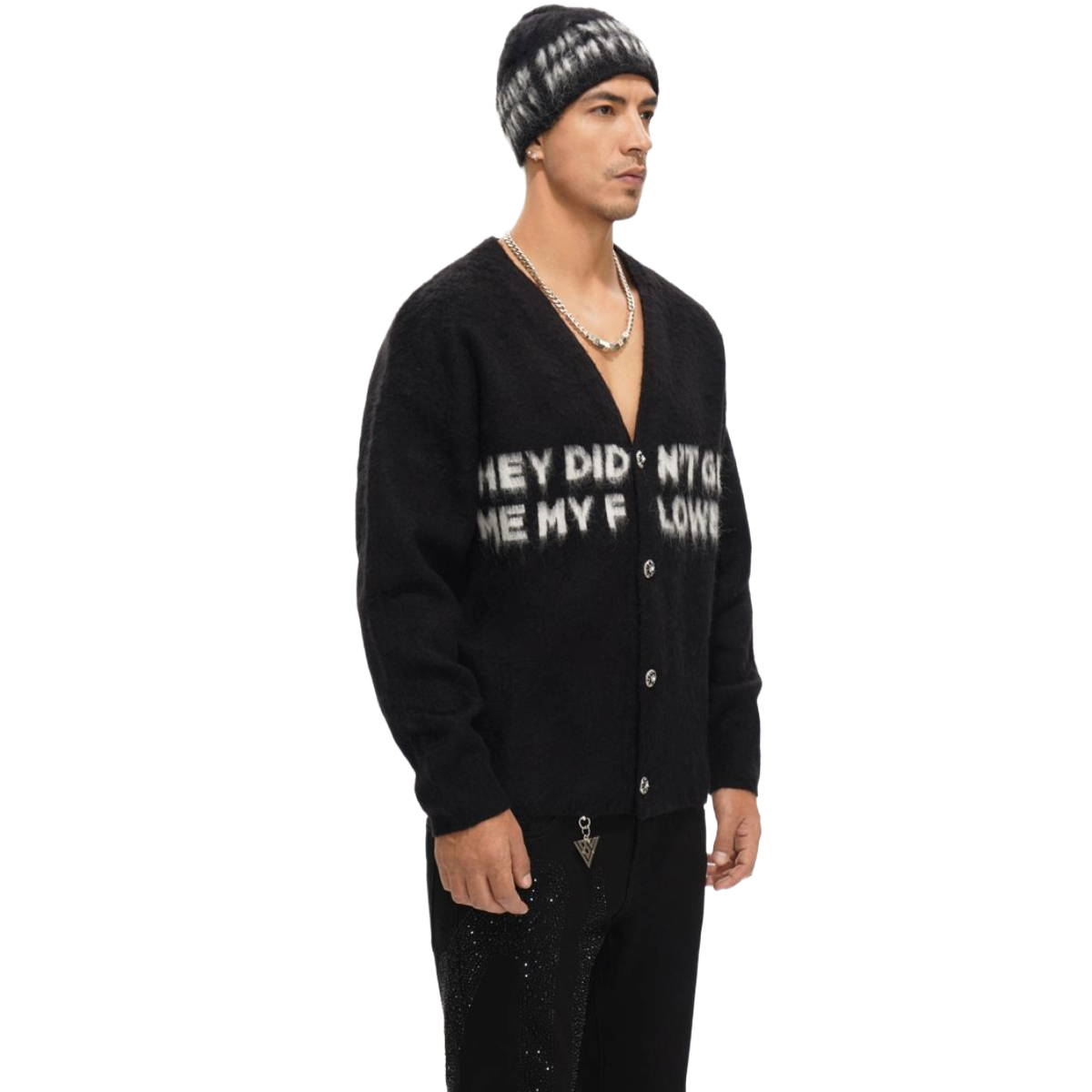 VALABASAS "GARDEN" MOHAIR SWEATER - BLACK