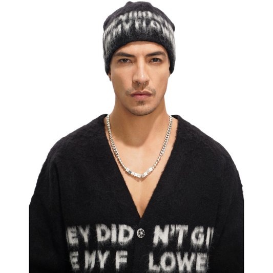 VALABASAS "ZINNIA" MOHAIR BEENIE - BLACK