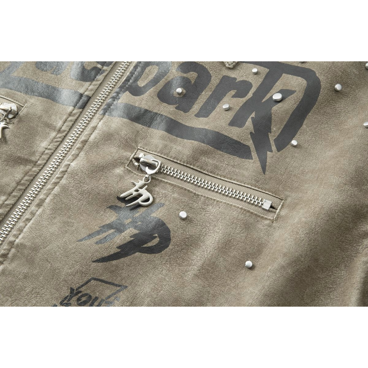 HP SUPER SPEED RACER MOTO JACKET - COLLAR - SAND