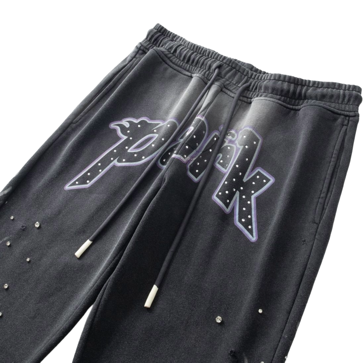 HP ELECTRIC PANTHER - THROW BACK - WIDE LEG JOGGER - BLACK