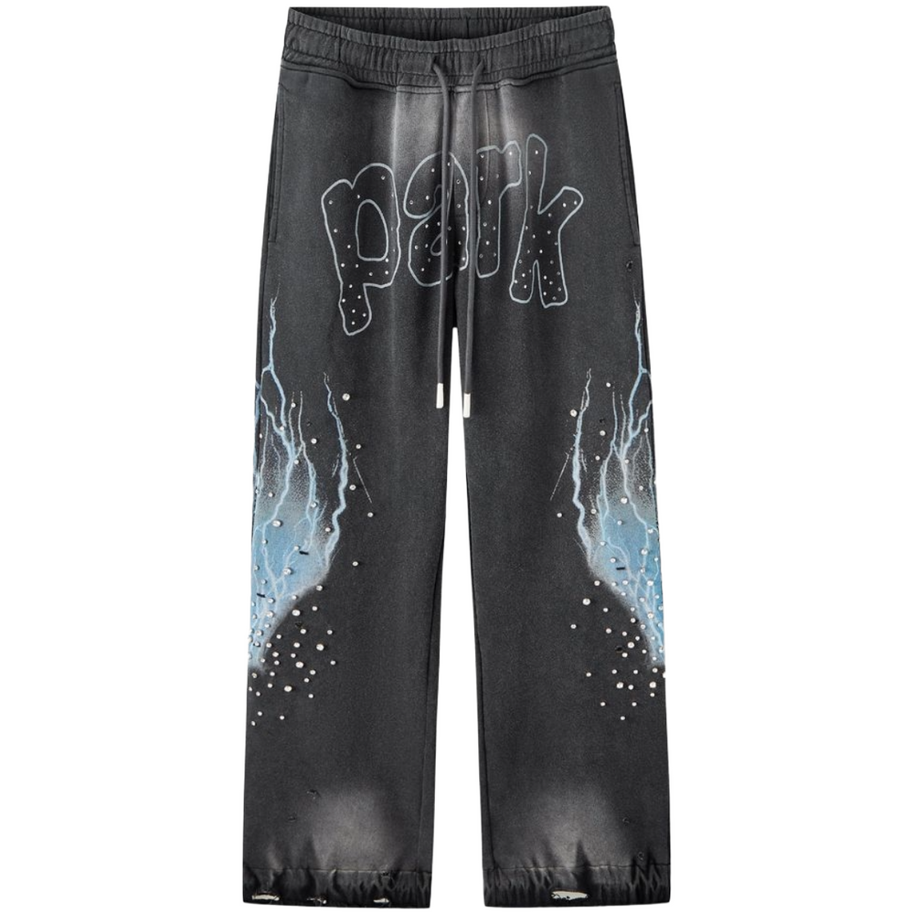 HP GRAYSKULL - THROW BACK - WIDE LEG JOGGER - BLACK