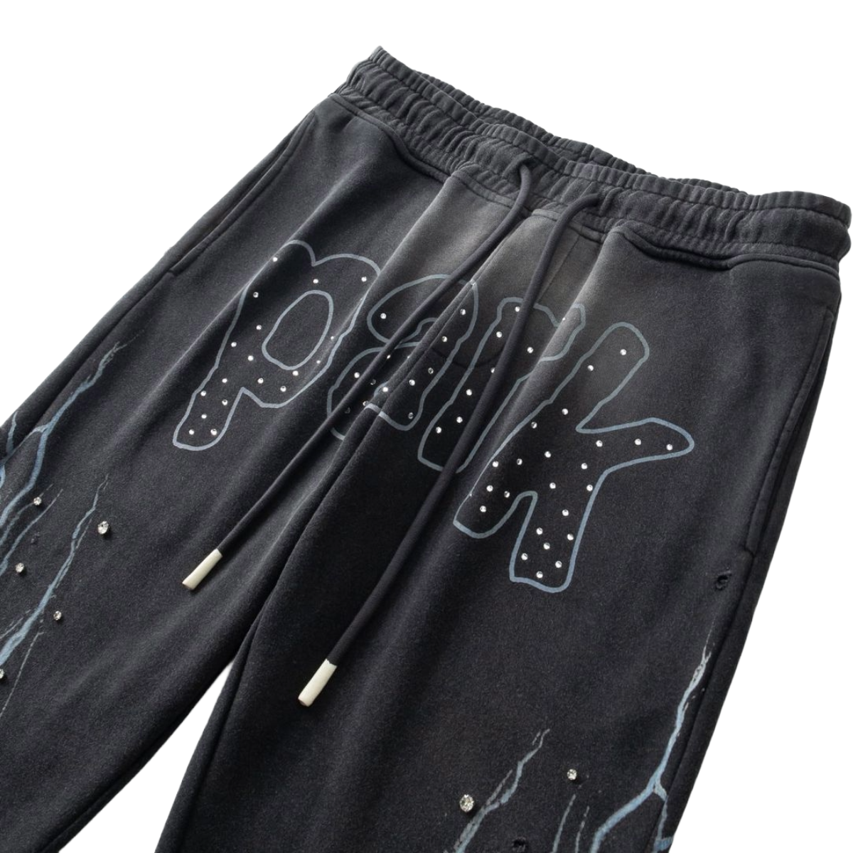 HP GRAYSKULL - THROW BACK - WIDE LEG JOGGER - BLACK