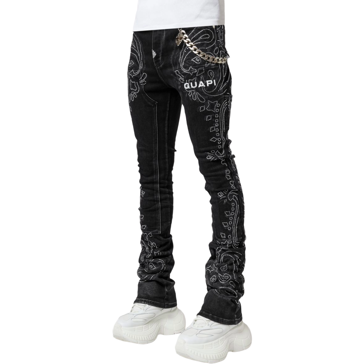 GUAPI VINTAGE BLACK PALSLEY DENIM