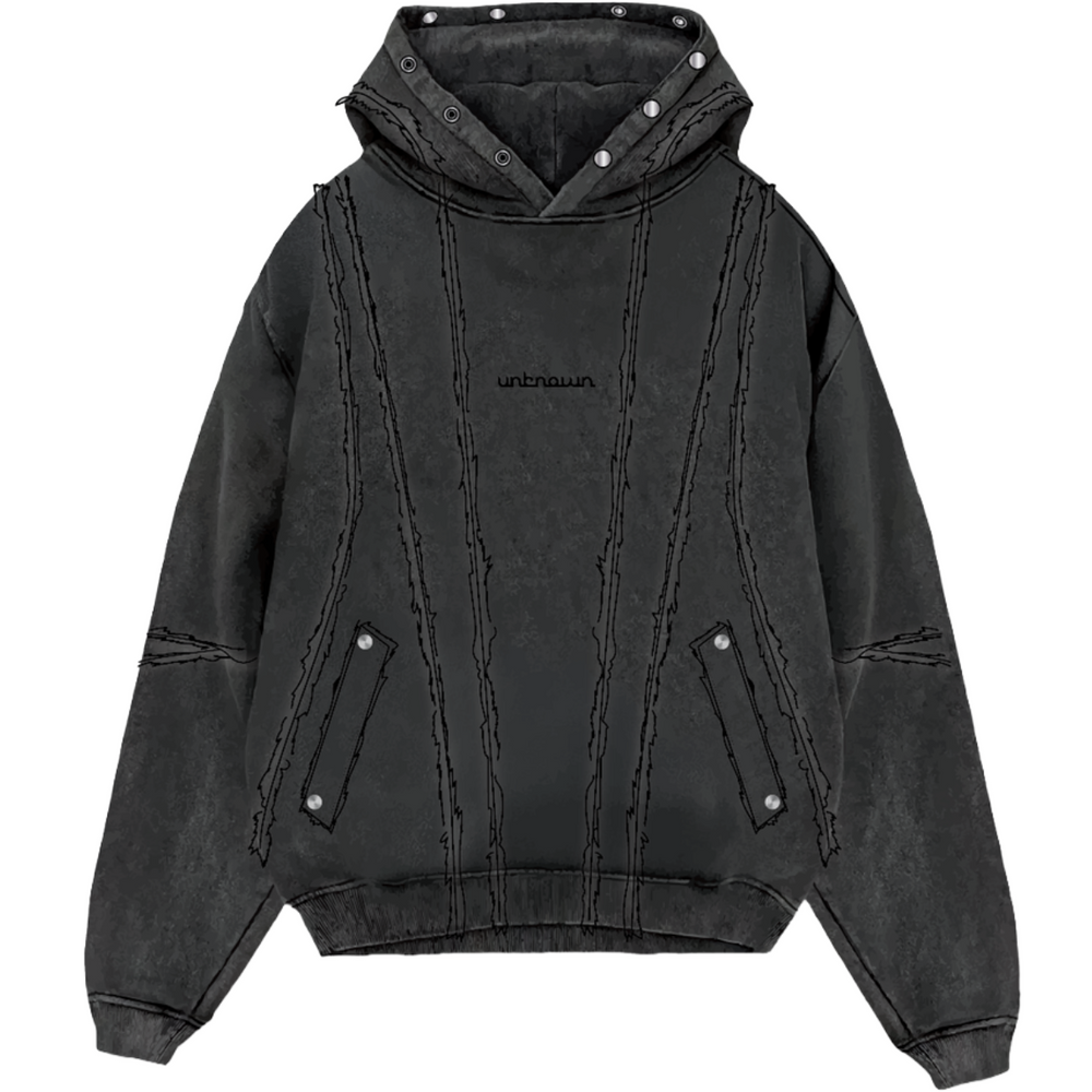 UNKNOWN FLEECE HOODIE - BLACK