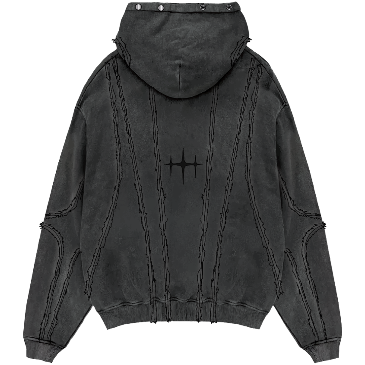 UNKNOWN FLEECE HOODIE - BLACK