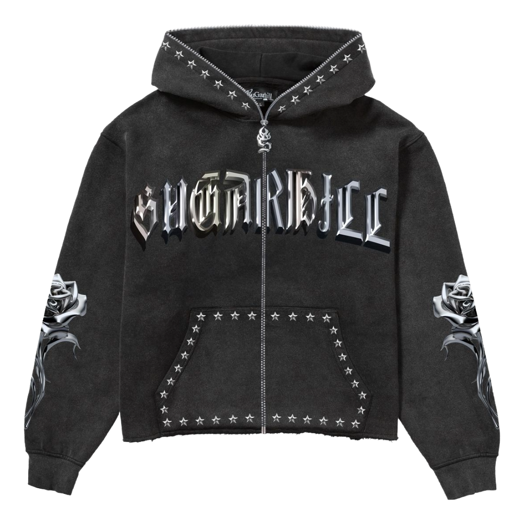 SH “BODY SHOP” ZIP HOODIE (BLACK VINTAGE)