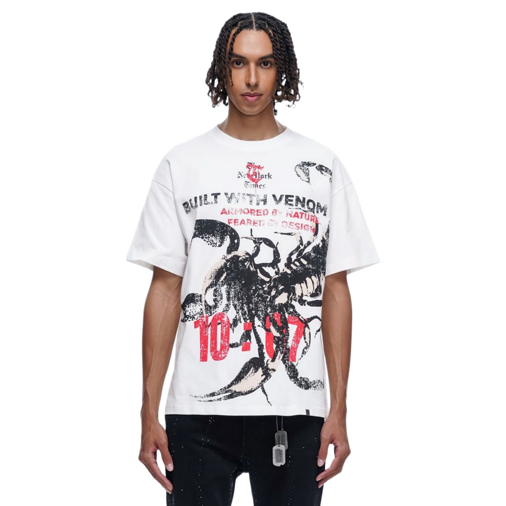 TRNCHS BUILT IN VENOM WHITE TEE