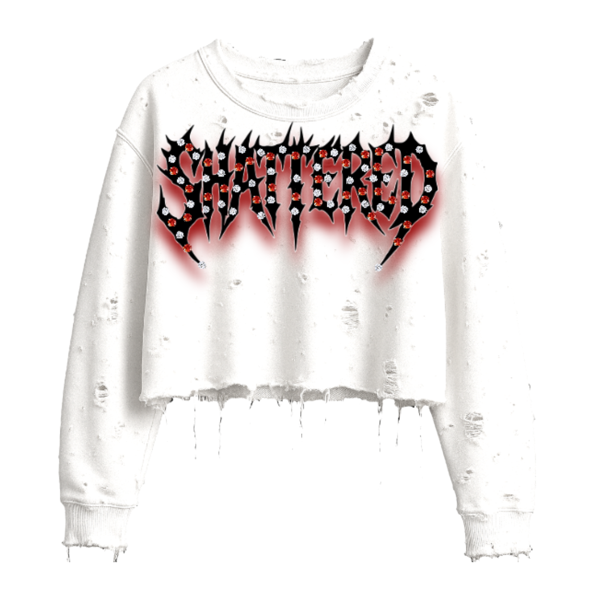 SHATTERED "RED SHATTERED HEAD" SWEATER