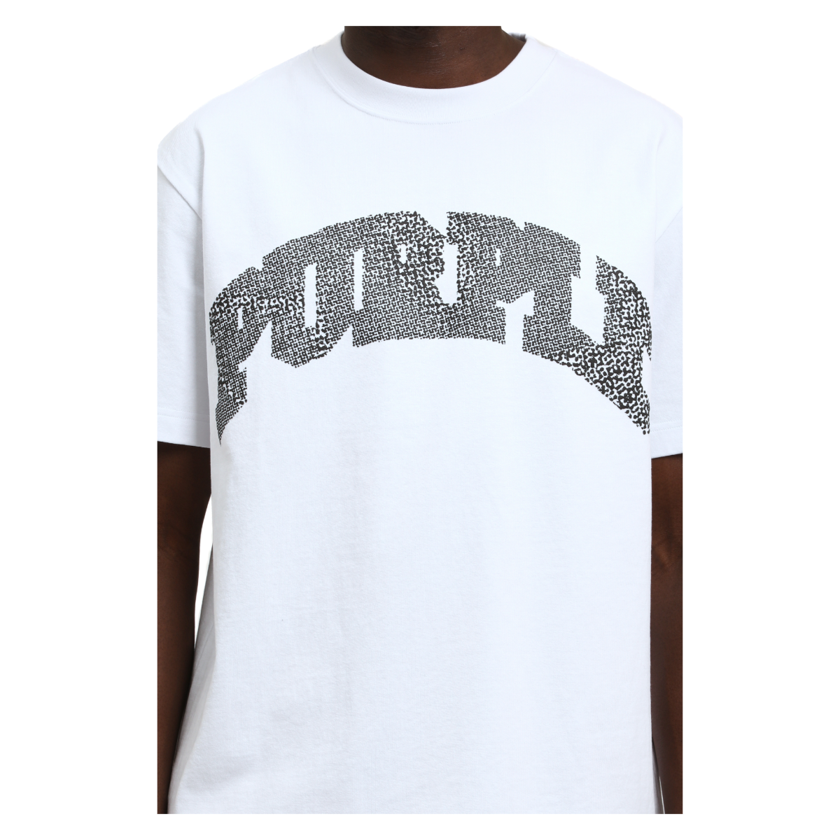PURPLE 'SLAB WORDMARK' SS TEE