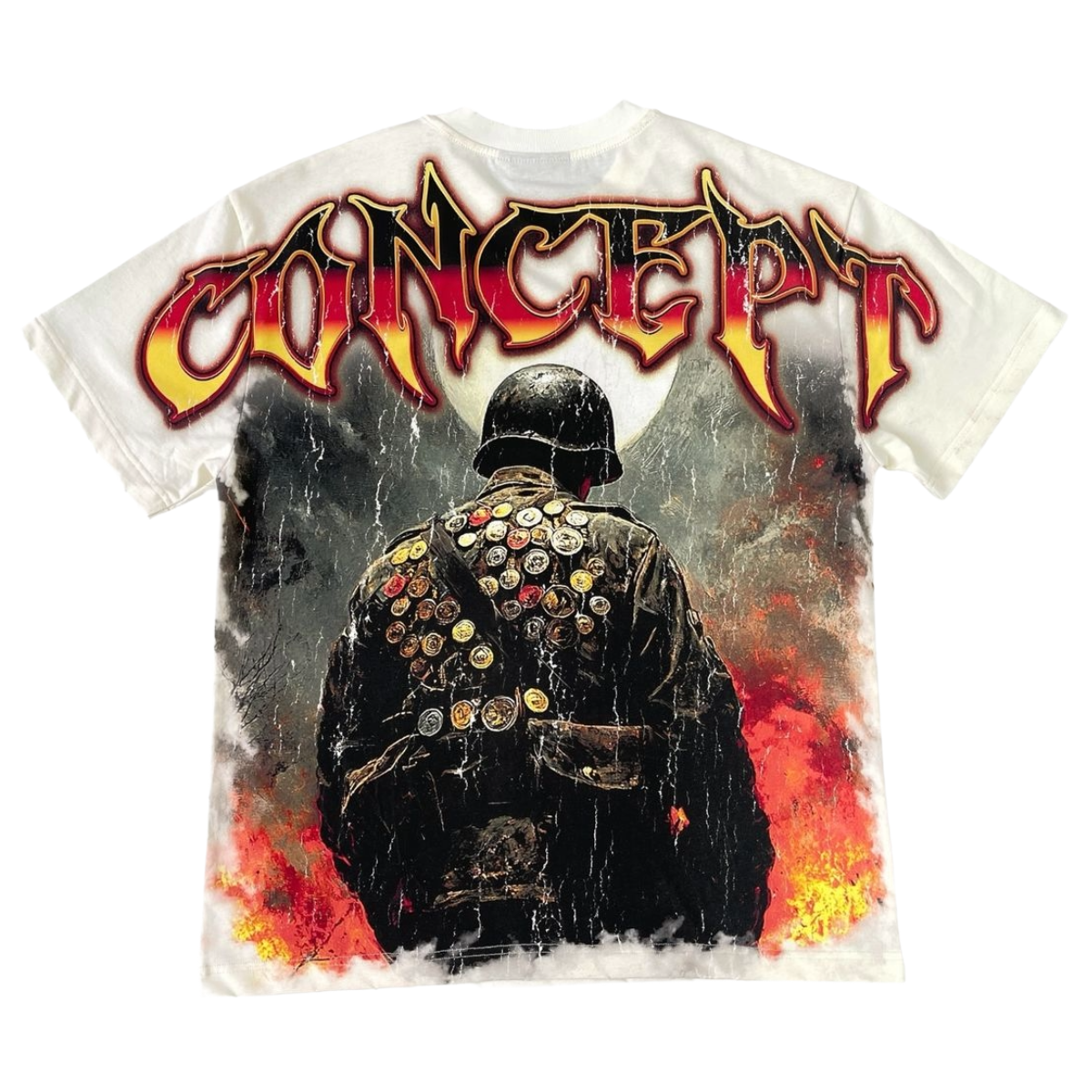 CONCEPT 'MEDALS' SS TEE (CREAM)