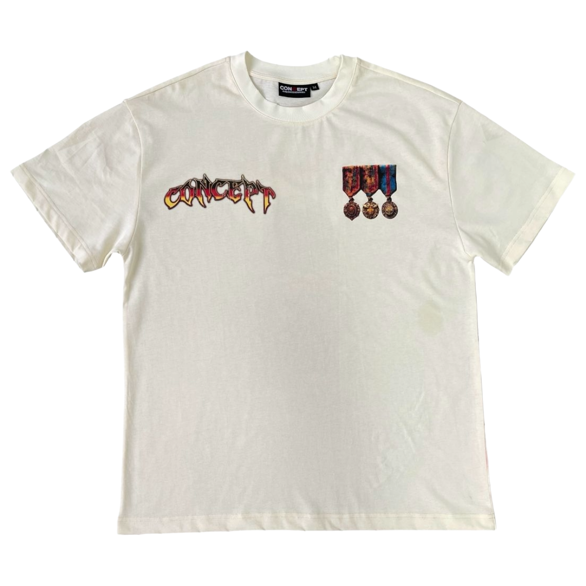 CONCEPT 'MEDALS' SS TEE (CREAM)