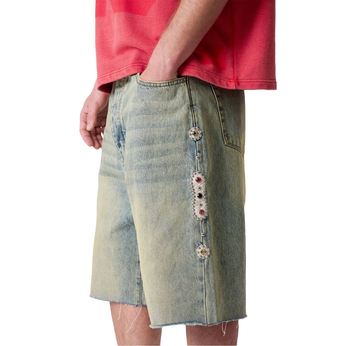 MNML 'MOJAVE' BAGGY DENIM JORTS