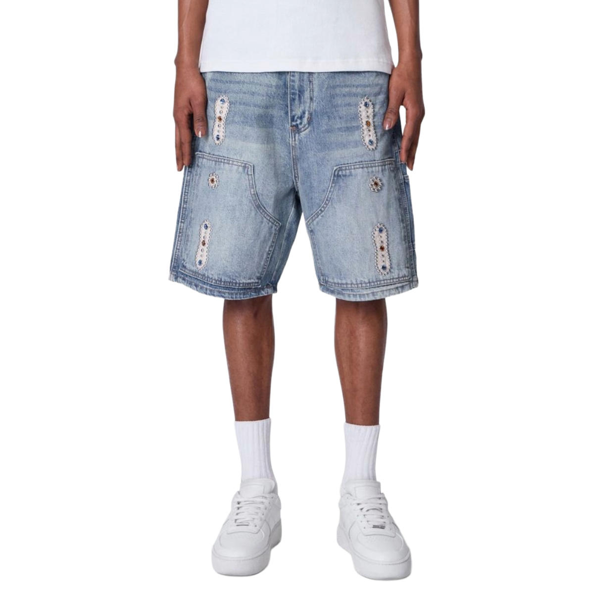 MNML 'WESTERN JEWEL' DENIM JORTS