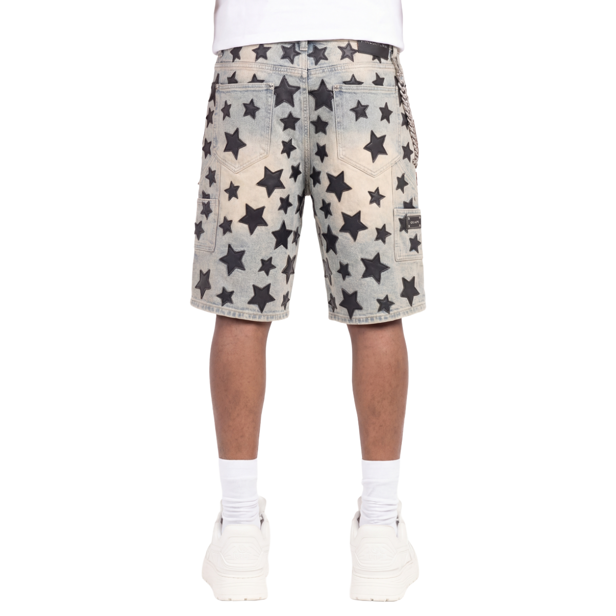 GUAPI 'VINTAGE BLUE STARS' DENIM SHORTS