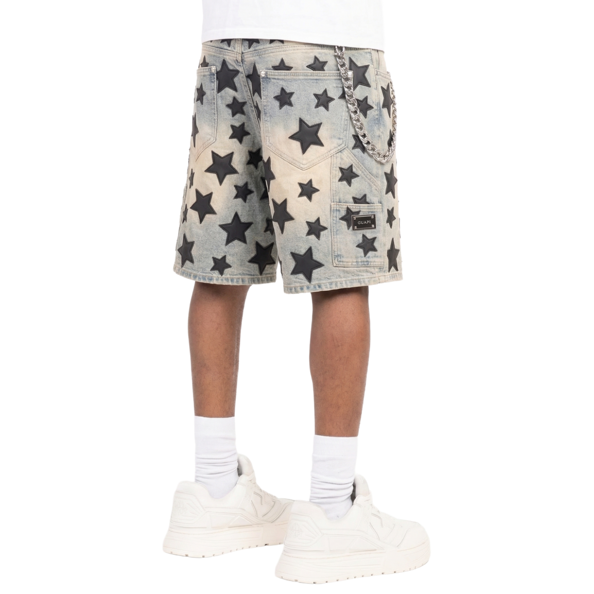 GUAPI 'VINTAGE BLUE STARS' DENIM SHORTS