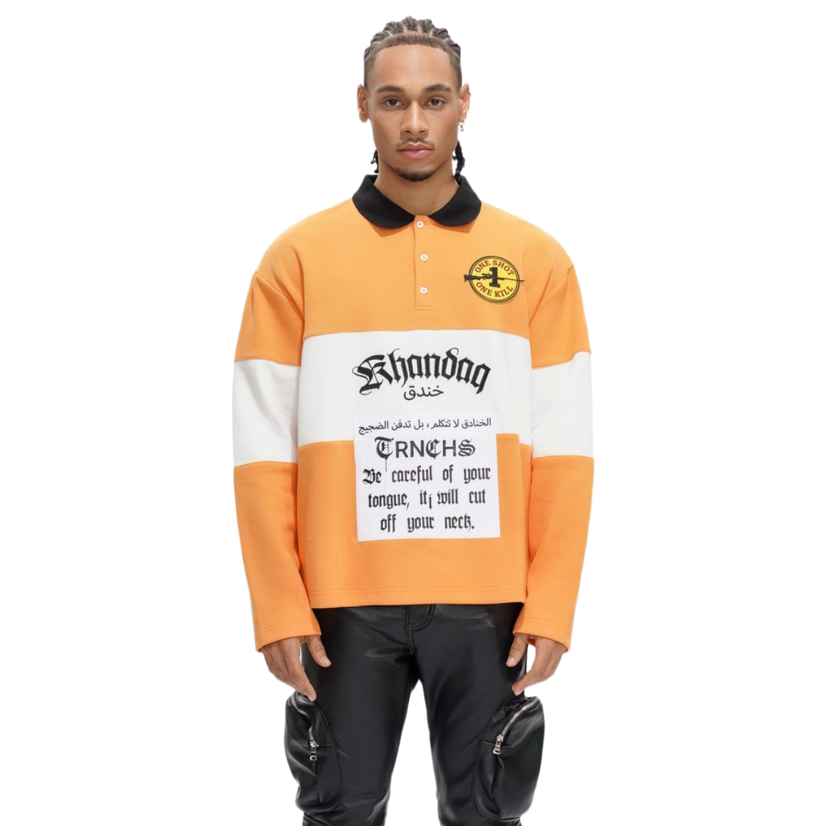 TRNCHS 'COMBAT' LS POLO (ORNG)