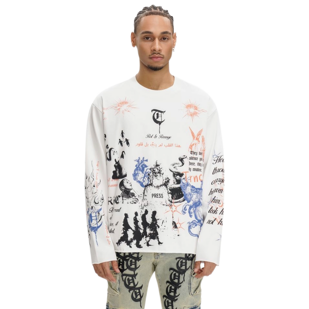 TRNCHS 'FIELD NOTES' LS SHIRT (WHT)