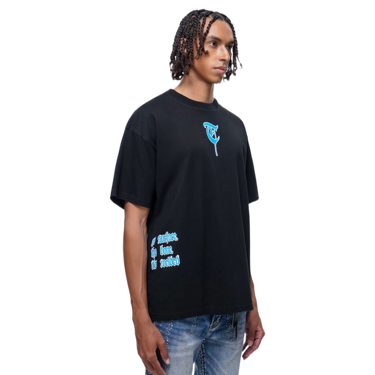 TRNCHS 'FORGED FROM BONE' SS TEE (BLK)