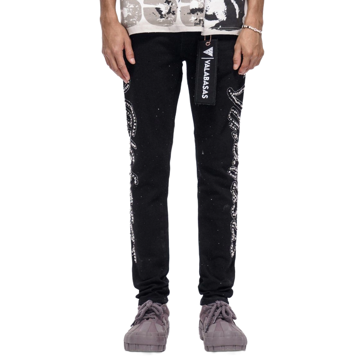 VALABASAS 'LICIUM' SKINNY DENIM (JET BLK)