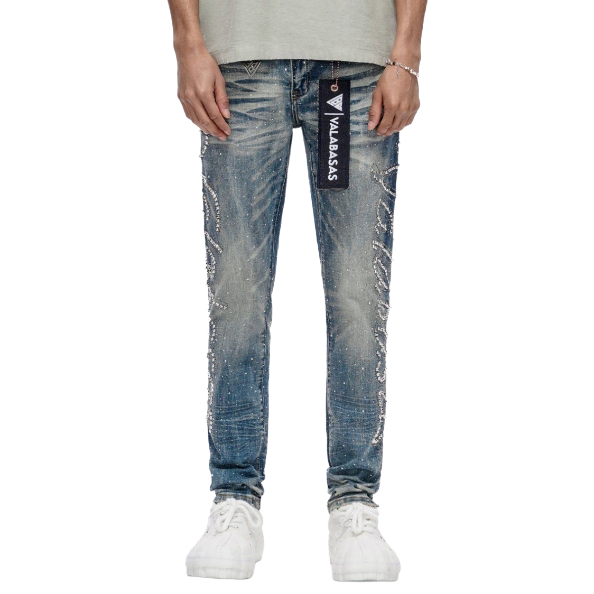 VALABASAS 'LICIUM' SKINNY DENIM (DRK BLUE)