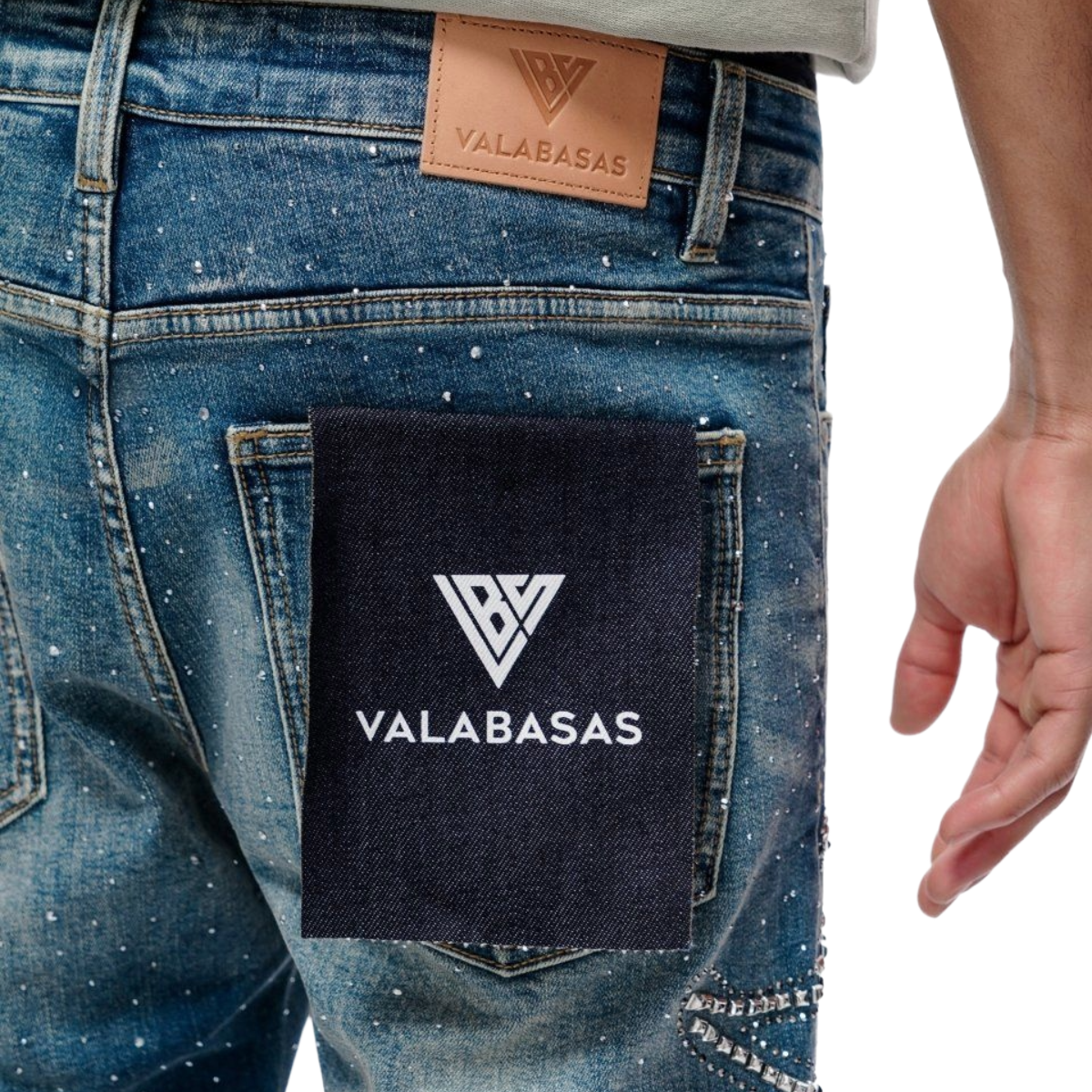 VALABASAS 'LICIUM' SKINNY DENIM (DRK BLUE)
