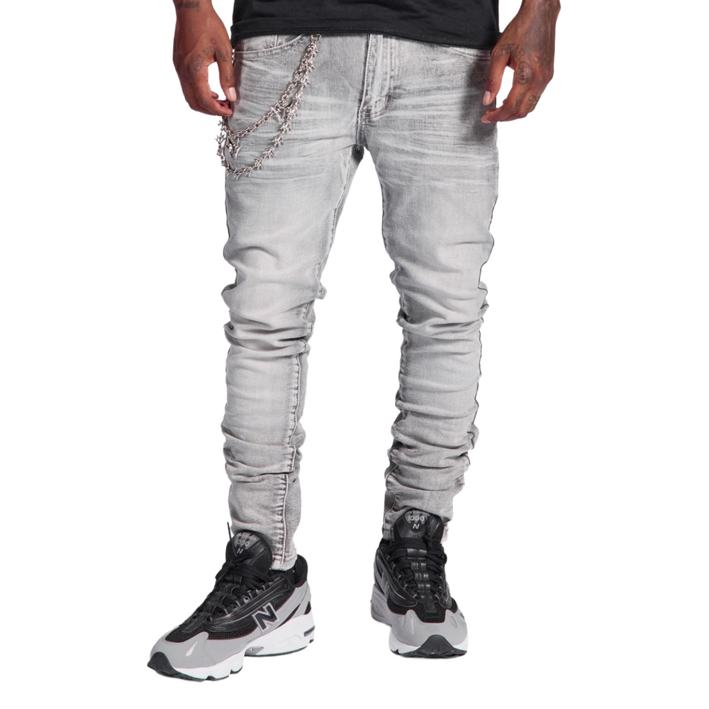 MELEE "SIBERIA" SKINNY JEANS (GRAY WASH)