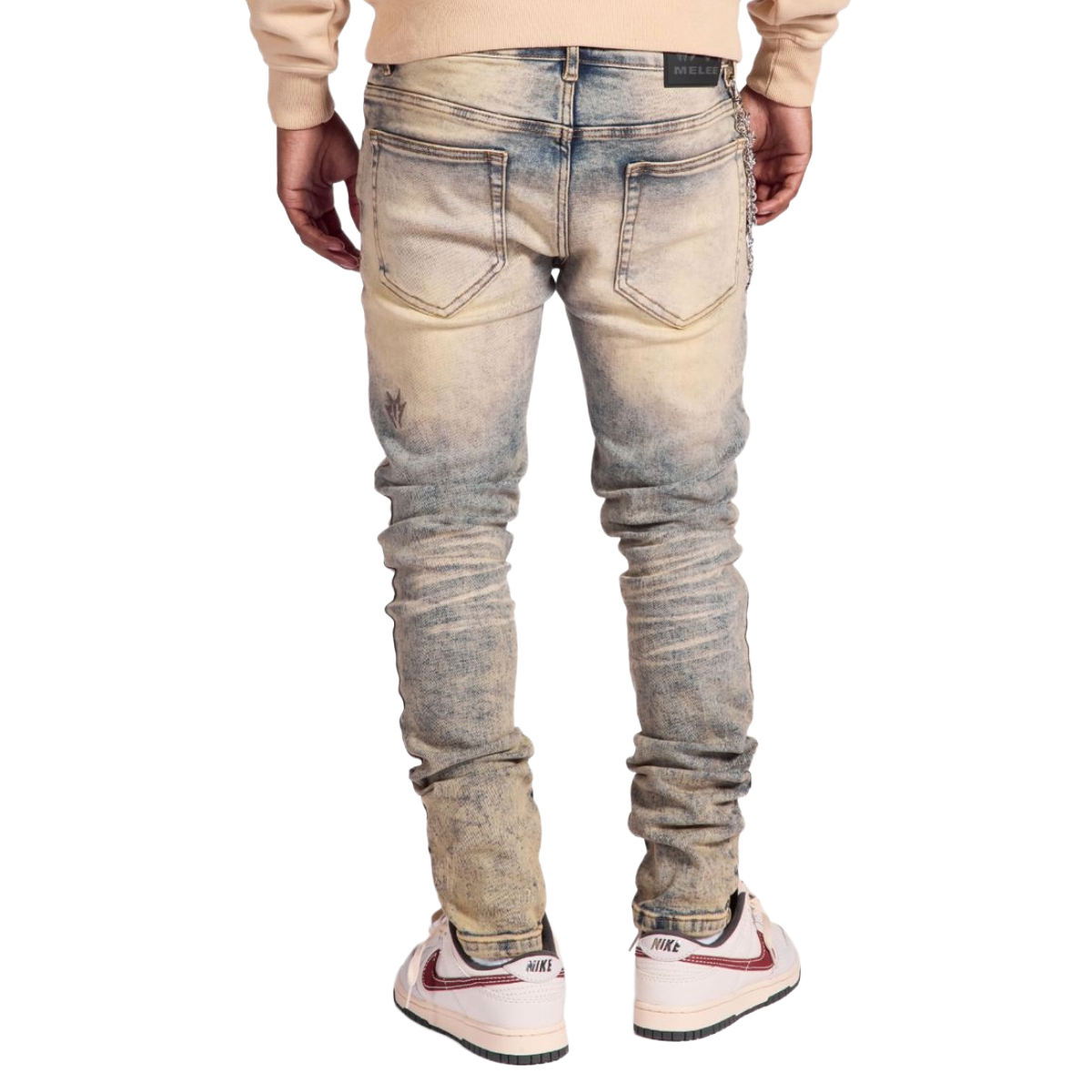MELEE "COBRA" SKINNY JEANS (CRKD BLUE)