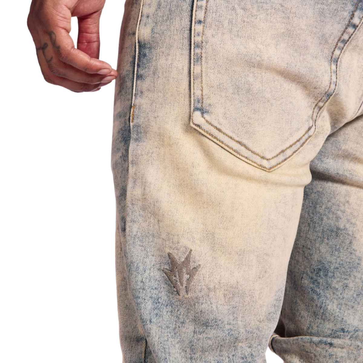 MELEE "COBRA" SKINNY JEANS (CRKD BLUE)