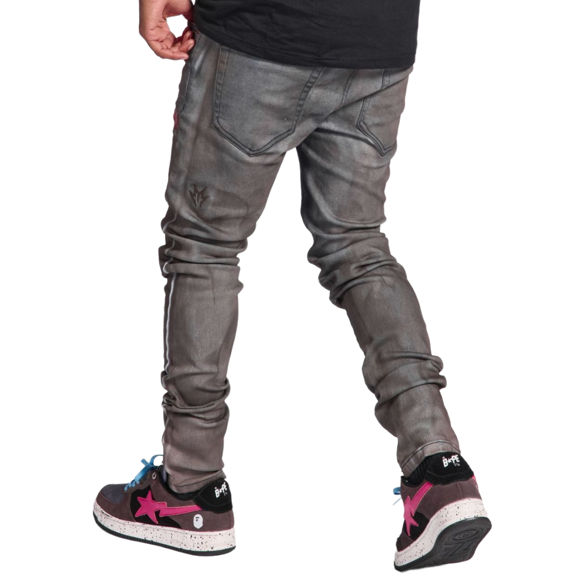 MELEE "DETROIT" SKINNY JEANS (OIL BLK)