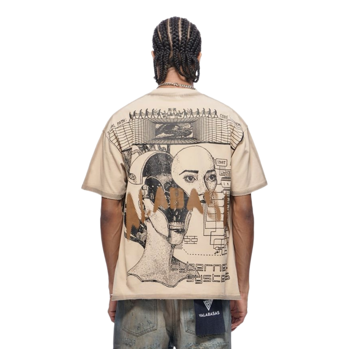 VALABASAS "CYBER" SS TEE (KHAKI)