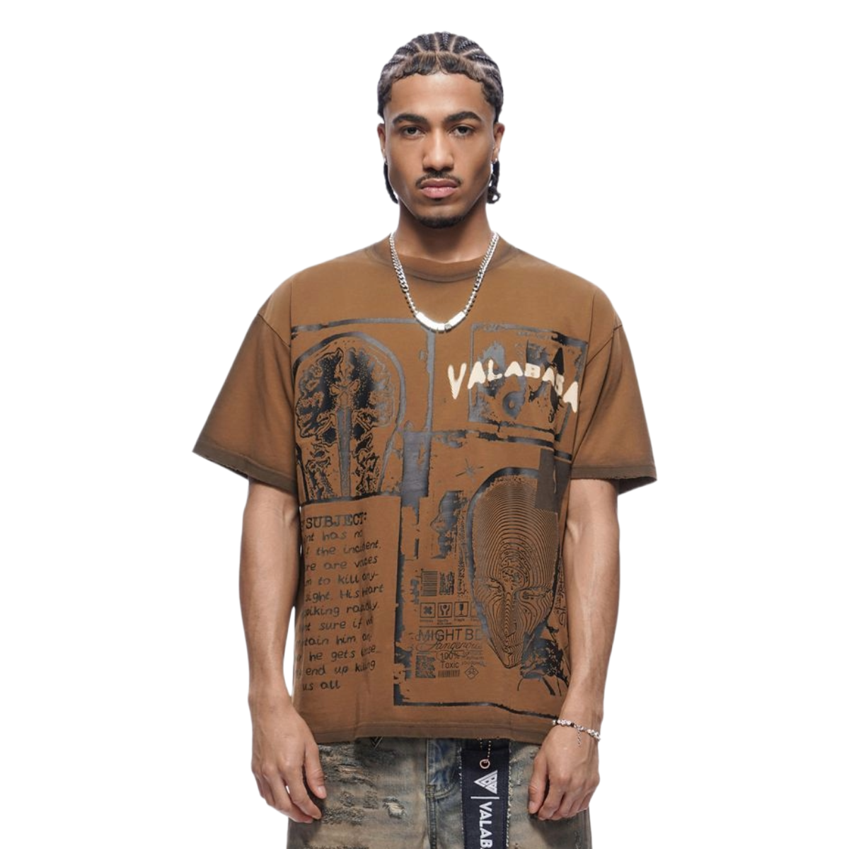 VALABASAS "CYBER" SS TEE (BRWN)