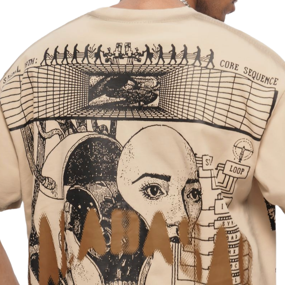 VALABASAS "CYBER" SS TEE (KHAKI)