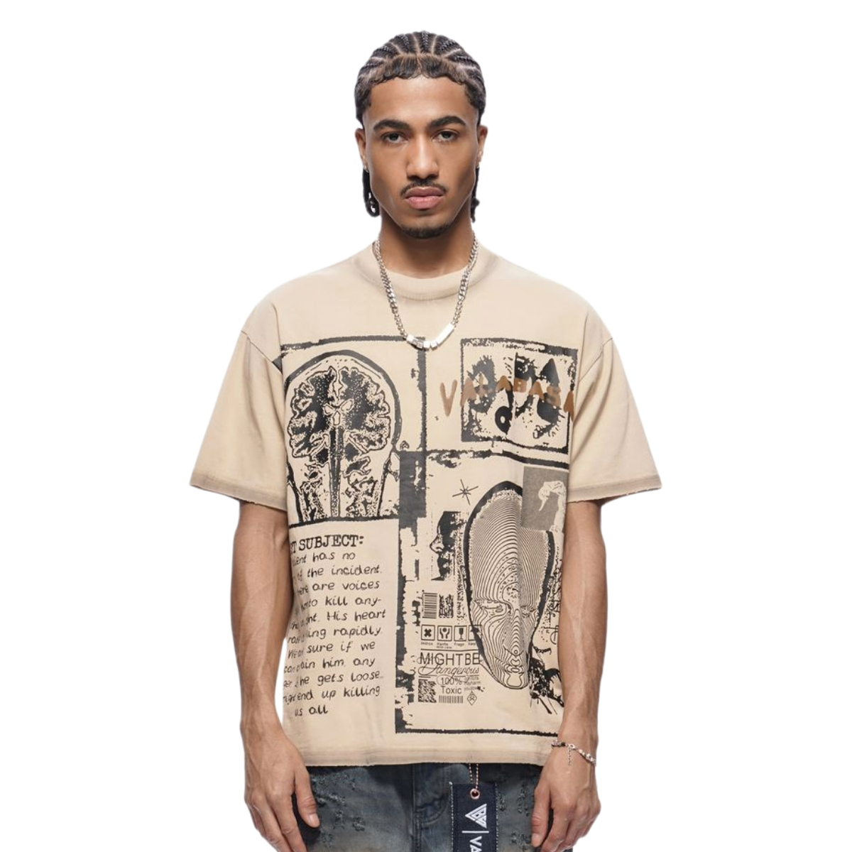 VALABASAS "CYBER" SS TEE (KHAKI)