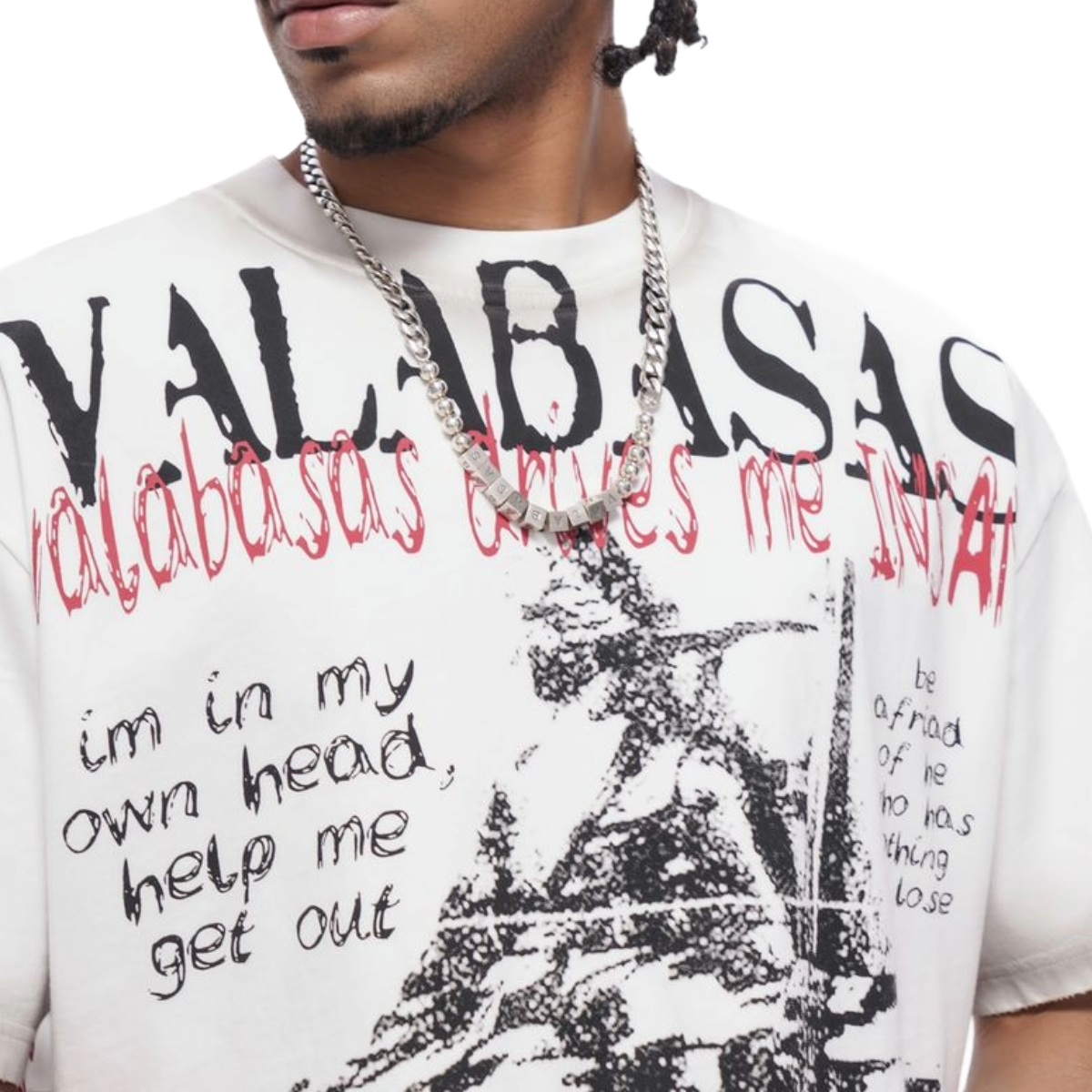 VALABASAS "INSANE" SS TEE (WHT)