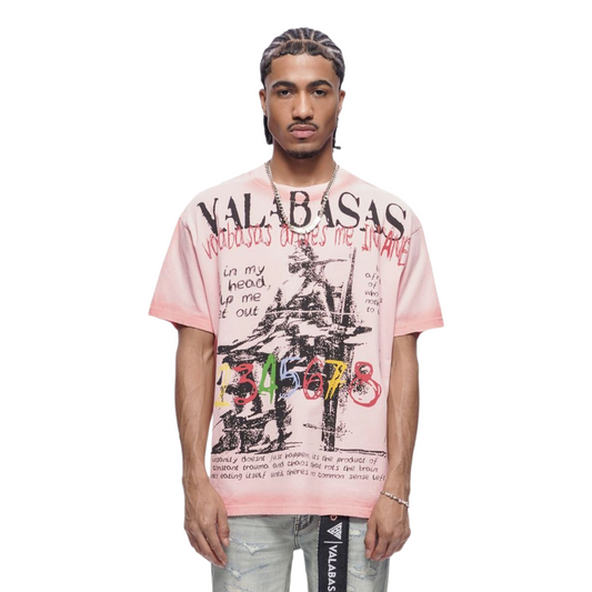 VALABASAS "INSANE" SS TEE (PINK)