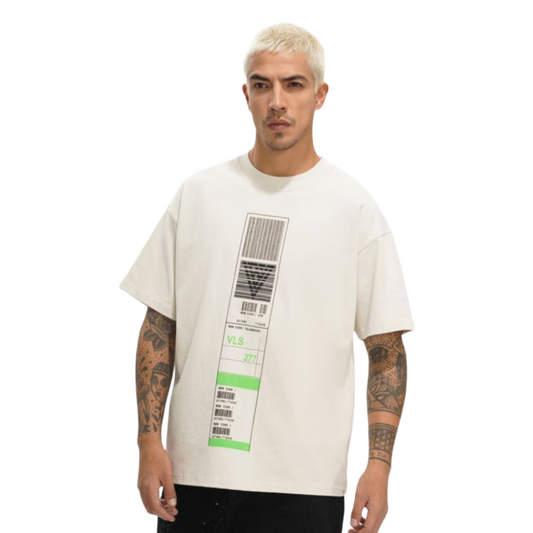VALABASAS "BAGGAGE CLAIM" SS TEE (CREAM)