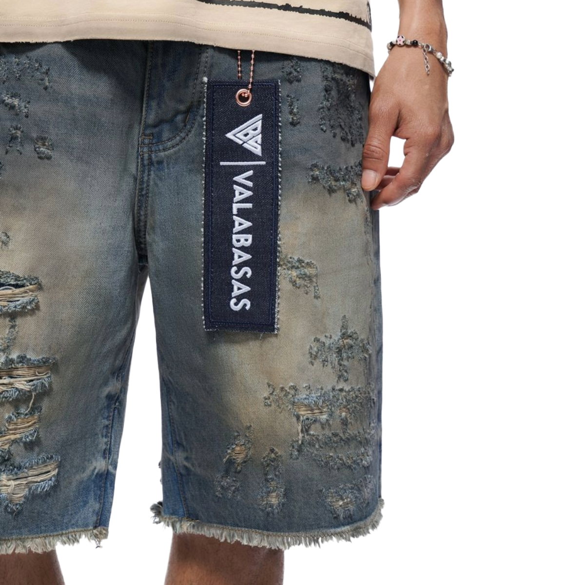 VALABASAS "CLIPPED" DENIM SHORTS (DRTY WASH)