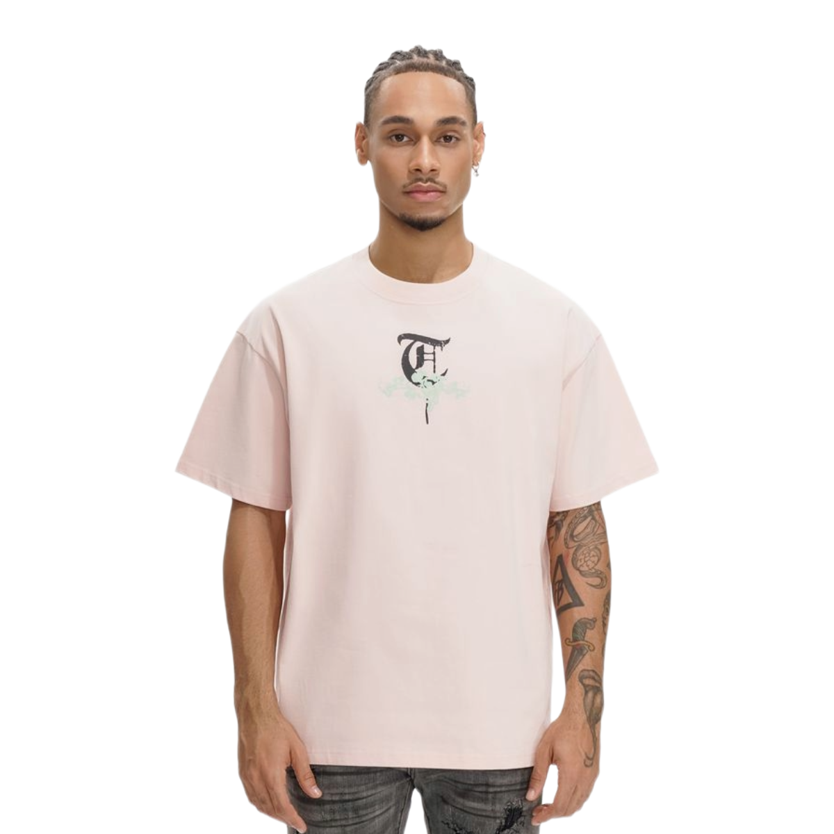 TRNCHS 'KEY TO WAR' SS TEE (LT PINK)