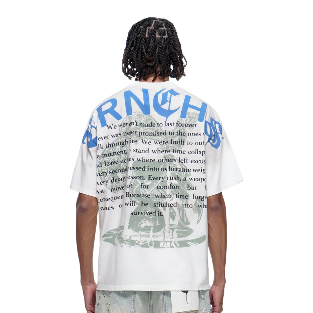 TRNCHS 'BUILT AGAINST TIME' SS TEE (WHT)
