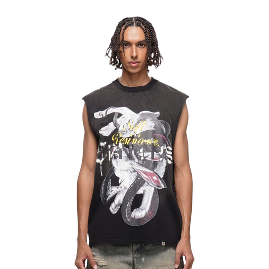 TRNCHS 'UNCHOSEN FIGHT' SLEEVELESS (BLK)