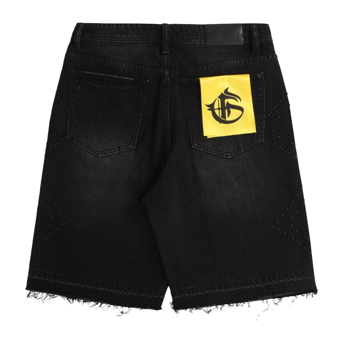 GFTD 'VICES A PARIS' DENIM SHORTS (BLK)
