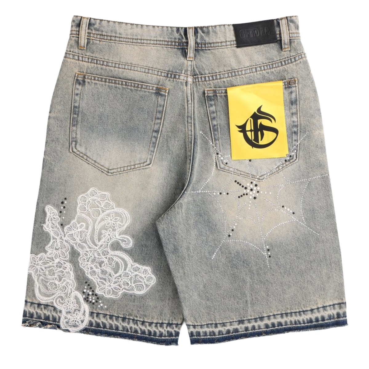 GFTD 'RIOT TOUR' DENIM SHORTS (LT BLUE)